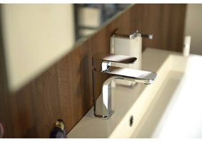 Стояща батерия за мивка в лъскаво-сребрист цвят Spy – Sapho