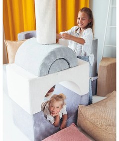 Велурено игрище от пяна в цвят мента 75x49x37 cm Rainbow Montessori – Wigiwama