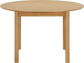 Кръгла сгъваема трапезна маса с допълнителна плоча от декор от дъб ø 120 cm Bundaberg – House Nordic