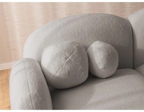 Сив ъглов диван от прежда с примки от букле (ляв ъгъл) Orbit – Ropez