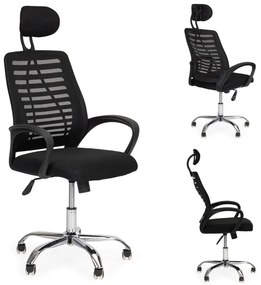 Ергономичен офис стол в черно