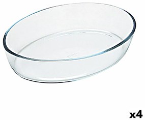 Ястие за печене Pyrex Classic Овална 40 x 28 x 7 cm Прозрачен Cтъкло (4 броя)