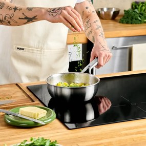 Касерола от неръждаема стомана с капак подходящо за индукционен котлон 1,5 l Lucca 3.0 – FABINI