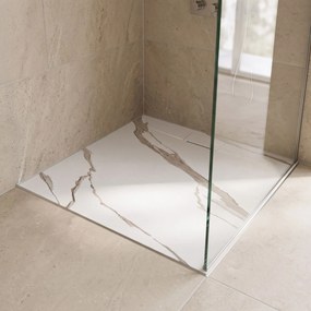 Корито за душ кабина Bazalt CARRARA WHITE 90x90