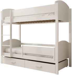 Двуетажно легло Jacky M plus-Бяло-180 x 80