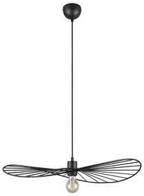 Матово черно висящо осветително тяло ø 60 cm Chapeau - Reality