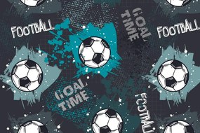 Тапет – Футболна топка в тюркоазено