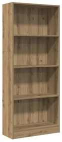 857820 vidaXL Библиотека, дъб артизан, 60x24x143 см, инженерно дърво