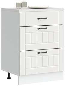 854269 vidaXL Кухненски шкаф Lucca Бяла инженерна дървесина