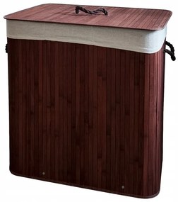 Бамбуков кош за пране - 3 камери, 150 л Eстествен