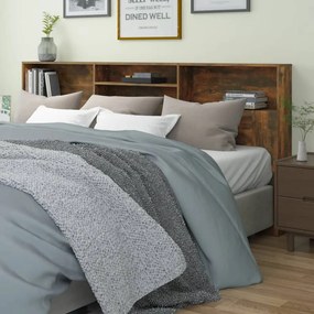 817261 vidaXL Табла за легло тип шкаф, опушен дъб, 220x19x103,5 см