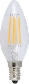 Лампа LED Filament E14 Candle 6W 4000K Dimmable  (10 τεμάχια)