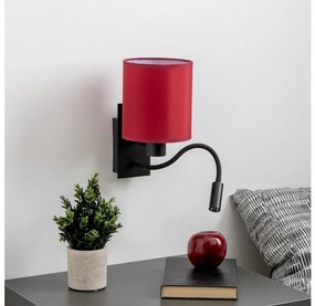 Brilagi-LED Аплик NUBILA 1xE27/25W/230V+LED/3W черен/Помпейски червен