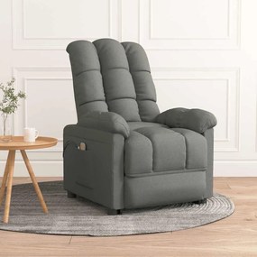 3073759 vidaXL Електрически масажен стол, тъмносив, текстил