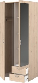 Гардероб Dorm 2-врати с огледало-Fusiko