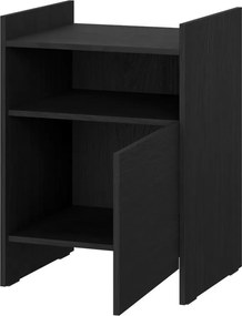 Черно нощно шкафче с рафтове Toopt – noo.ma