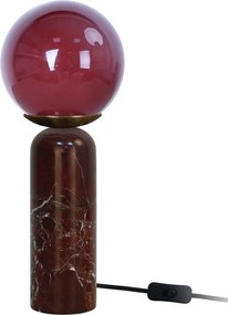 Бордо мраморна настолна лампа (височина 38 cm) Lazio Sphere – Leitmotiv