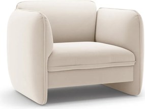 Кремаво кадифено кресло Georgia – Micadoni