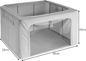 Комплект от 2 кутии за съхранение, голям капацитет 40x30x20cm, прозрачен прозорец, здрави дръжки Ruhhy