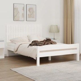 824869 vidaXL Стенна табла за спалня, бяла, 140x3x60 см, борово дърво масив