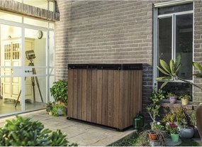 Тъмнокафява пластмасова градинска кутия за съхранение Deco – Keter