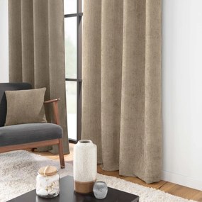 Светлокафяво перде от шенил 140x260 cm Leo – douceur d'intérieur
