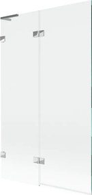 Mexen Lunar L душ екран за вана 2-крилен ляв 110 x 150 см, прозрачен, хром - 897L-110-100-01-00-L