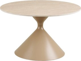 Бежова кръгла масичка за кафе с керамичен плот ø 70 cm Annecy – House Nordic