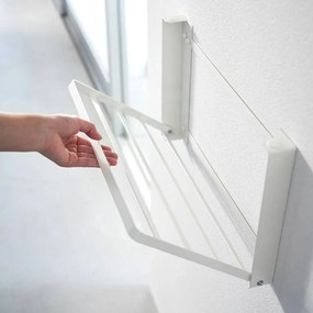 Стенен стоманен рафт за баня в матово бял цвят Tower – YAMAZAKI