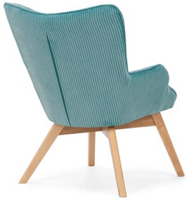 Тюркоазено кресло от рипсено кадифе Niko – Ropez