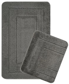 Антрацитни килими за баня в комплект от 2 бр. 50x80 cm Cerceve – Foutastic