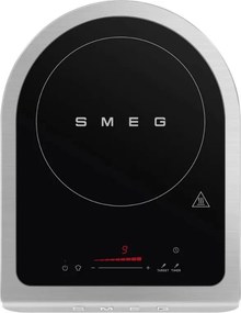 Преносим индукционен котлон Smeg PIC01WHMEU, 2100 W, Керамично стъкло, Бял мат