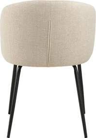 ЦЛЯРА Бежово (тъкан Басэл 24)/черни крака - МОДЕРЕН ТАПИЦИРАН СТОЛ ЛОФТ ЗА ДНЕВНА/ТРАПЕЗАРИЯ/ОФИС