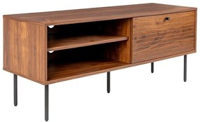 Кафява маса за телевизор от декор от орех 120x50x40 cm Stripes – White Label