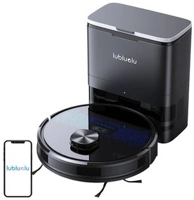 Прахосмукачка робот със станция Lubluelu SL60 Plus, 42W, Моп, LiDAR, Автономия 120 минути, 2600 mAh, Черен
