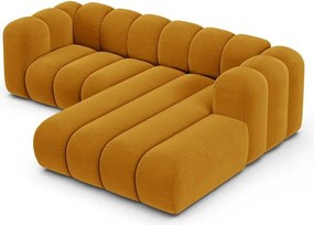 Жълт ъглов диван (десен ъгъл) Lupine – Micadoni Home