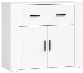 816568 vidaXL Сайдборд, бял, 80x33x70 см, инженерно дърво