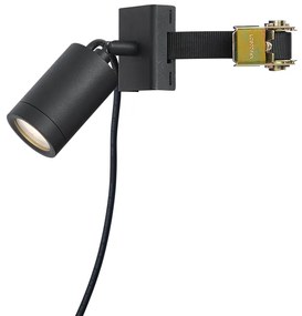 Външен прожектор черен за дърво GU10 50mm въртящ се и накланящ се IP65 - Solo