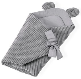 Сиво бебешко одеяло от рипсено кадифе 35x65 cm – Meowbaby