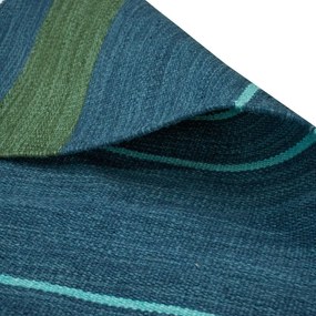 Тъмносин двустранен килим за открито, изработен от рециклирана пластмаса , 160 x 230 cm Marlin - Green Decore