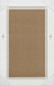 Стенно огледало, бароков стил, 50x80 см, сребристо