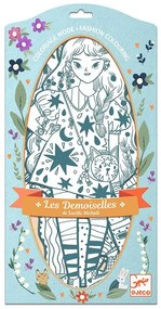 Djeco - Комплект хартиени кукли за оцветяване 32см Анджели и приятели DJ09547