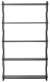 Черна библиотека от масивен бор 84x140x20 cm Savoya – Bloomingville