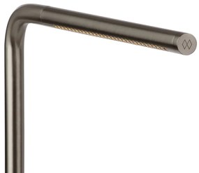 Метална LED затъмняваща се настолна лампа в сребрист цвят (височина 46 cm) Omni Table – UMAGE