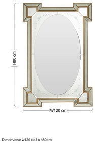 Стенно огледало 80x120 cm - Premier Housewares