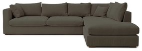 Тъмносив ъглов диван (десен ъгъл) Comfy - Scandic