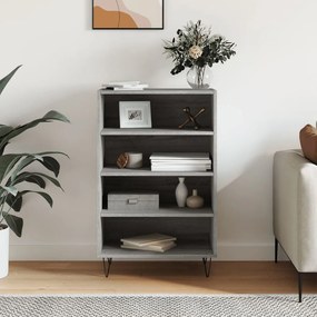 827232 vidaXL Висок шкаф, бетонно сив, 57x35x90 см, инженерно дърво