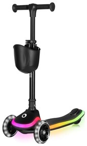 Lionelo - Детска тротинетка MEY 3xAAA Черен оникс