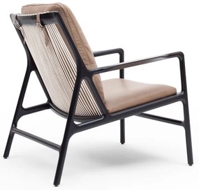 Черно-бежов кожен фотьойл Dedo - Gazzda