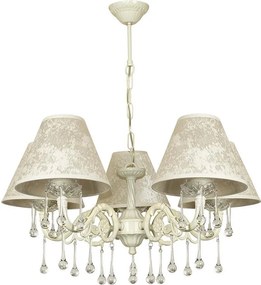 Полилей ВИКТОРИЯ, крем, абажури Галата Екрю, 5xE27